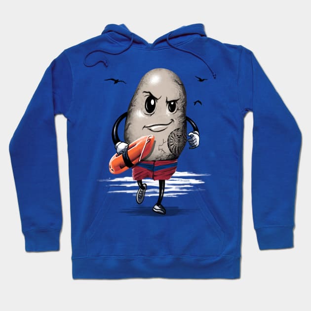 The Rock Lifeguard Hoodie by Vincent Trinidad Art